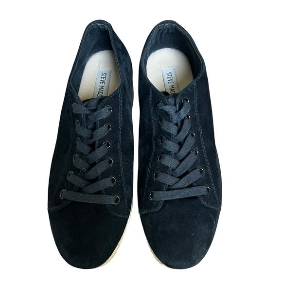 Steve Madden Black Karma Espadrille Platform Sneakers Womens size 8M - Picture 2 of 11